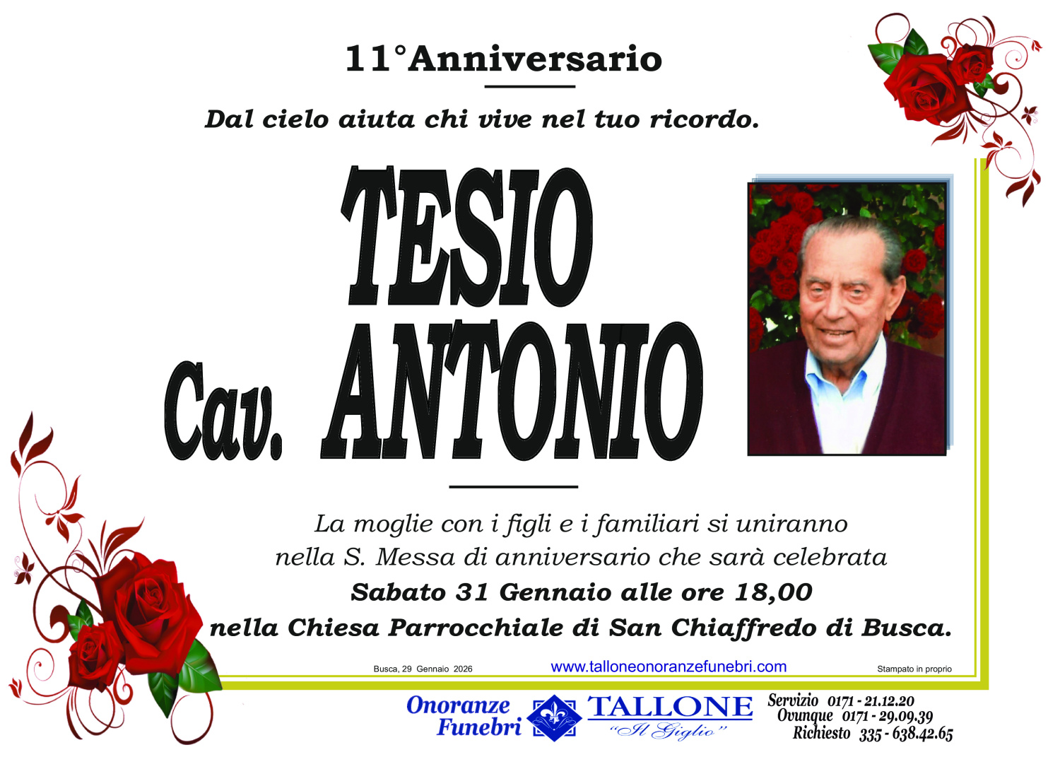 Cav. Antonio Tesio